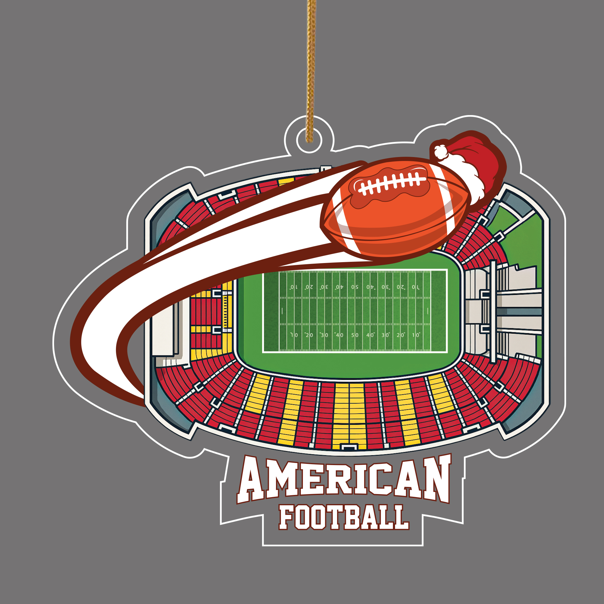 American Football Stadium Christmas Ornament Sport Tree Decoration Gift For Football Fans And Players American Football Stadium Christmas Ornament Sport Tree Decoration Gift For Football Fans And Players