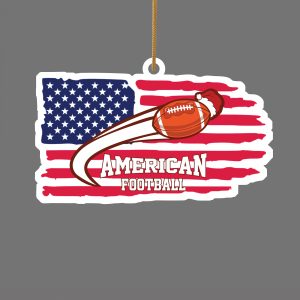 American Football USA Flag Christmas Ornament Sport Tree Decoration Gift For Football Fans And Athletes