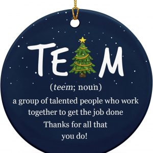 As For Me And My Team We Will Get It Done Christmas Ornament Coworker Boss Gift Teamwork Appreciation Decoration 2025