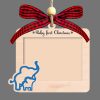 Baby First Christmas Ornament With Elephant Frame Wooden Photo Holder Decoration