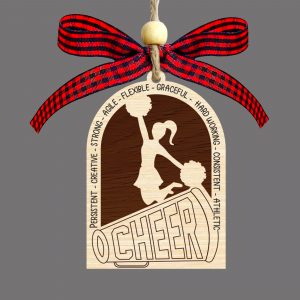 Cheerleader Christmas Ornament Sport Holiday Tree Decoration Gift For Cheer Team Girls And Fans
