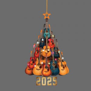 Classic Acoustic Guitar Ornament Music Lover Gift Musician Instrument Player Christmas Tree Decoration Keepsake