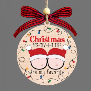 Dont Check My Nice List Funny Adult Ornament Naughty Christmas Gift Exchange White Elephant Joke Gag Idea