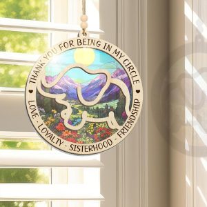 Elephant Christmas Ornament Suncatcher Holiday Tree Decoration Gift For Friendship Love And Family