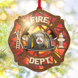 Firefighter Christmas Ornament 2025 Hero Gift Fireman First Responder Appreciation Fire Truck Holiday Keepsake