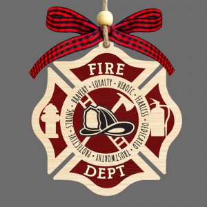 Firefighter Fire Station Ornament Thank You Gift Hero Appreciation First Responder Christmas Tree Decoration