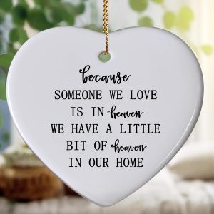 Forever In Our Hearts Memorial Christmas Ornament Angel Wings Loss Of Loved One Remembrance Keepsake Gift