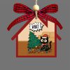 Funny Cat Christmas Ornament Black Cat Knocking Tree Down Holiday Decoration