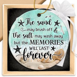 The Sand May Brush Off Ornament Beach Themed Gift For Women Men Coastal Christmas Decoration