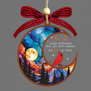 The Sky Looks Different Cardinal Ornament Memorial Christmas Tree Decoration