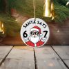67 Funny Brainrot Meme – Six Seven Christmas Ornament Six Seven Christmas