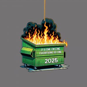 Funny Dump Firester Christmas Ornament 2025 Gag Gift For Adults Naughty White Elephant Holiday Tree Decoration