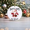 Funny Six Seven Santa Ceramic Christmas Ornament Six Seven Christmas