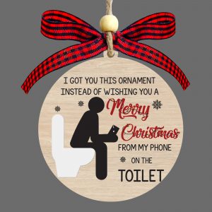 Funny Toilet Paper Ornament The Best Seat In The House Bathroom Humor Gag Gift White Elephant Exchange Idea