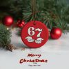 Gen Alpha Slang Keepsake – Funny 6 7 Meme Ornament Six Seven Christmas
