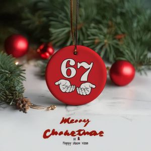 Gen Alpha Slang Keepsake – Funny 6 7 Meme Ornament Six Seven Christmas