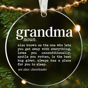 Grandma Definition Christmas Ornament Grandparent Gift From Grandkids Best Ever Grandmother Keepsake Tree Decor