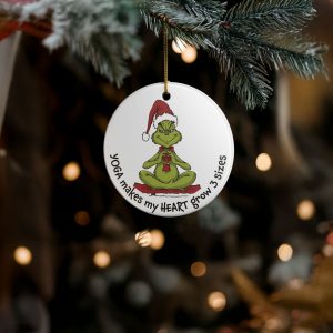 Grinch Yoga Pose Ceramic Ornament Six Seven Christmas