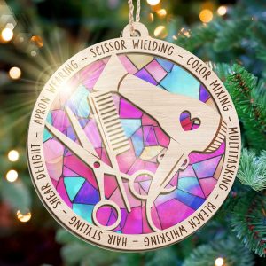 Hair Stylist Christmas Ornament Hairdresser Gift Idea Cosmetologist Salon Worker Keepsake Hair Cutter Decor