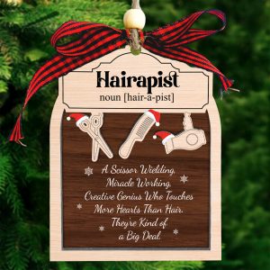 Hair Stylist Hairdresser Christmas Ornament Scissor Comb Tools Gift Idea Cosmetologist Salon Worker Keepsake