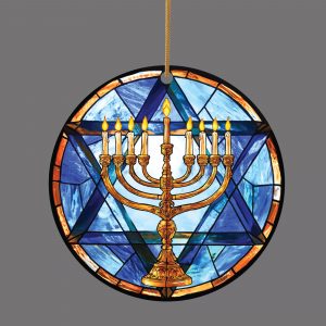 Hanukkah Bush Ornament Jewish Gift Idea Festival Of Lights Star Of David Holiday Tree Decoration Celebration