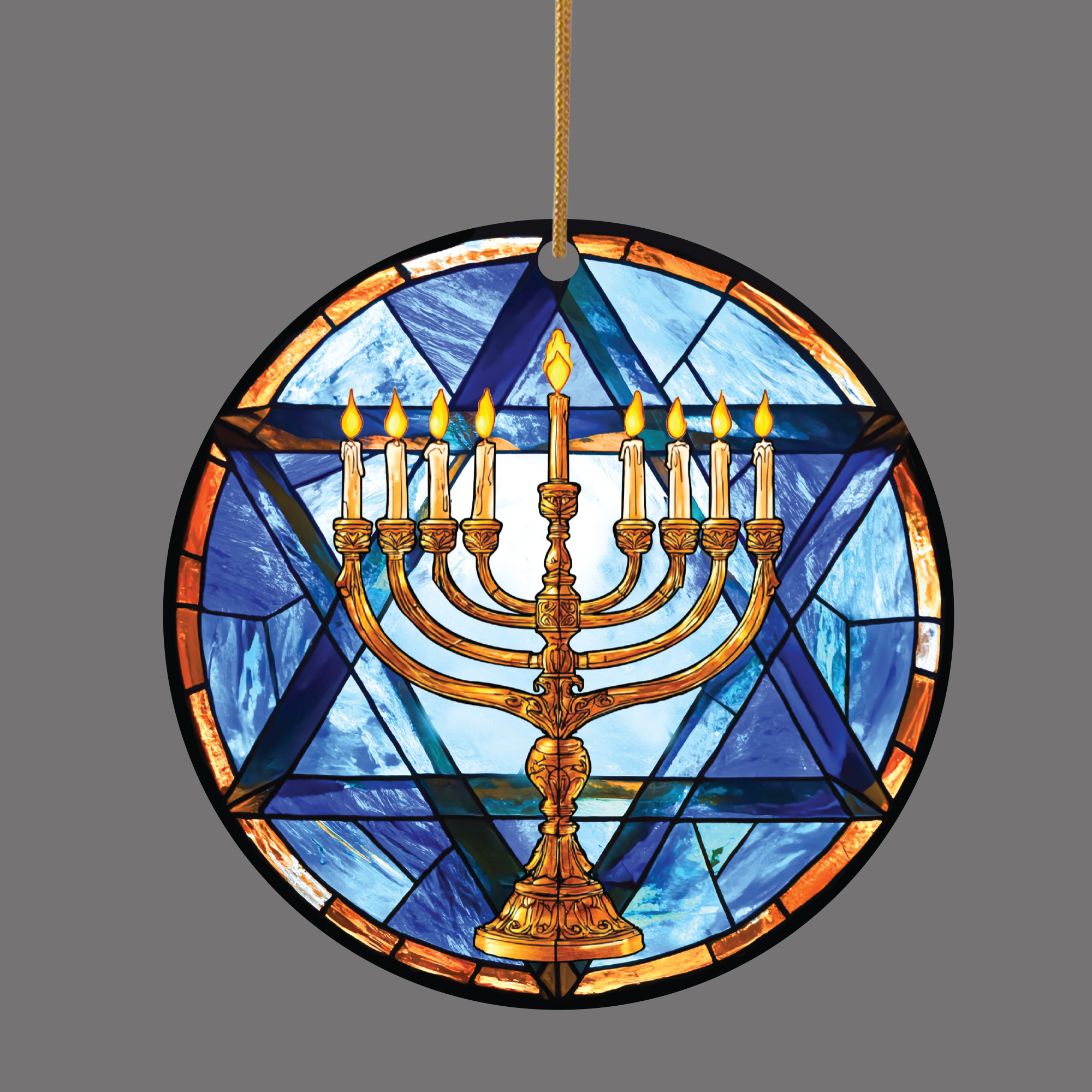 Hanukkah Bush Ornament Jewish Gift Idea Festival Of Lights Star Of David Holiday Tree Decoration Celebration