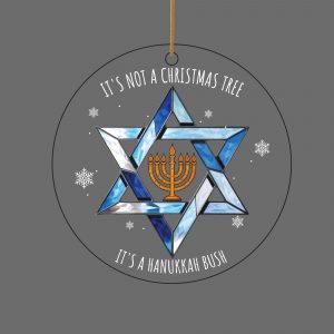 Happy Hanukkah Star Of David Ornament Jewish Christmas Tree Decoration Festival Of Lights Gift Idea Menorah