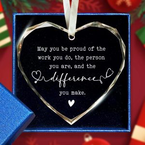 Heart Crystal Ornament May You Be Proud Of The Work You Do Inspirational Gift For Nurse Doctor Friend