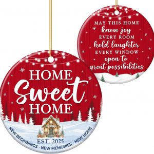 Home Sweet Home Ornament 2025 New Home New Beginnings Christmas Decoration
