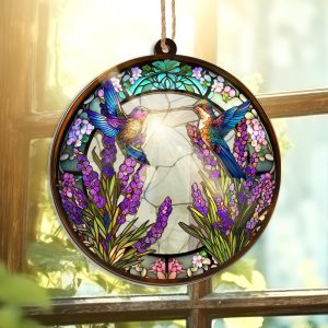 Hummingbird Christmas Acrylic Ornament Style Holiday Tree Decoration Gift For Bird Lovers