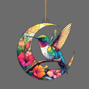 Hummingbird Christmas Ornament Acrylic Style Holiday Tree Decoration Gift For Bird Lovers