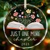 Just A Girl Who Loves Books Ornament 2025 Book Lover Reading Christmas Gift