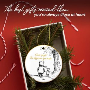 Never Forget The Difference You Make Thank You Ornament Appreciation Gift For Coworker Teacher Mentor Holiday Decor
