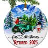 Officially Retired Ornament 2025 Gone Fishing Gift For Woman Or Men Funny Retirement Celebration Keepsake