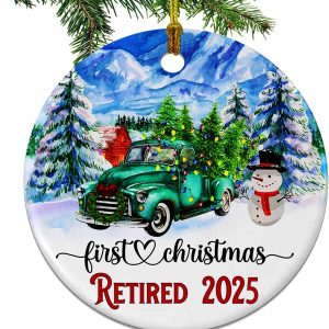 Officially Retired Ornament 2025 Gone Fishing Gift For Woman Or Men Funny Retirement Celebration Keepsake