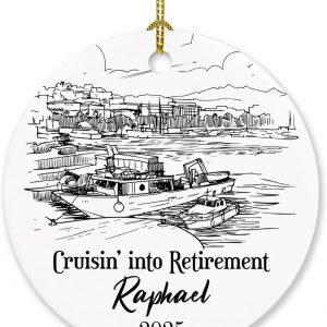 Personalized Boat Captain Ornament Retirement Gift For Men Women Boating Fishing Sailor Keepsake