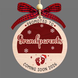 Promoted To Grandparents Ornament Coming Soon 2026 Christmas Baby Announcement Gift