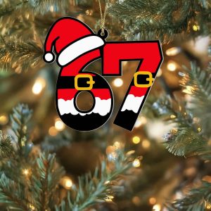 Six Seven Christmas 2025 Ornament – Funny Number Meme Ornament Six Seven Christmas