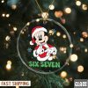 Six Seven Christmas Mouse Ornament Cute Santa Mouse 67 Glass Decor Funny Gift