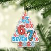 Six Seven Donut Ornament 2025 Colorful Christmas Tree Decor With Icing And Sprinkles
