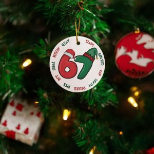 Six Seven Ornament – Teen Slang Christmas Ornament Six Seven Christmas