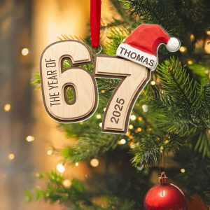 Trending Funny Viral 67 Acrylic Ornament Six Seven Christmas