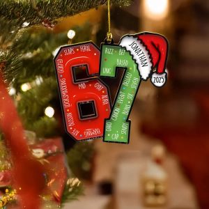 Trending FunnyGen Z Slang Christmas Gift – Trending Funny 67 Ornament Six Seven Christmas